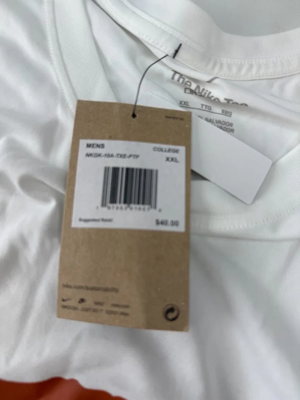 Nike‎ Texas Longhorns Dri-FIT White Tee Shirt Mens XXL New